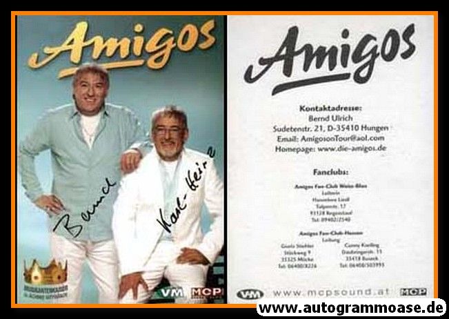 Autogramme Volksmusik | AMIGOS | 2010er Druck (Portrait Color)