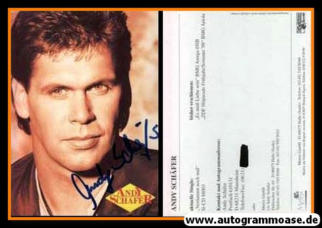 Autogramm Schlager | Andy SCHÄFER | 1998 "Verdammt Noch Mal"