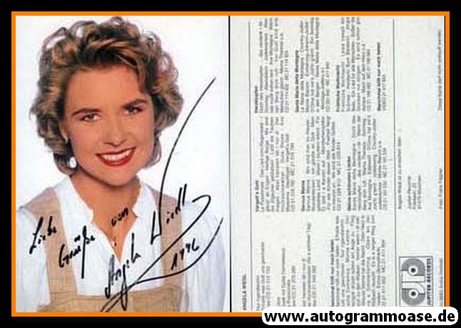 Autogramm Volksmusik | Angela WIEDL | 1996 "Nur Irgendwohin" (Jupiter)