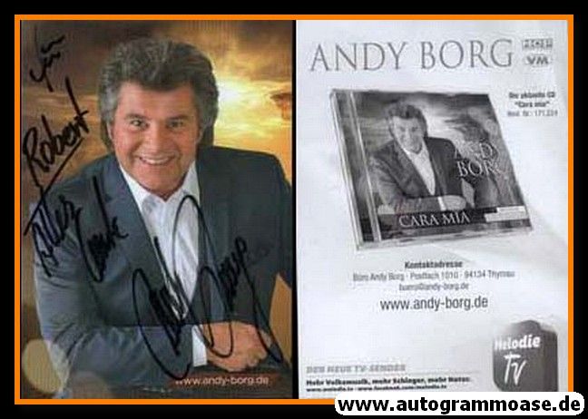 Autogramm Schlager | Andy BORG | 2017 "Cara Mia" (Portrait Color MCP)