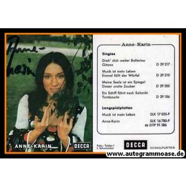 Autogramm Schlager | ANNE-KARIN | 1973 "Dreh Dich Weiter Ballerina" (Portrait Color Decca)