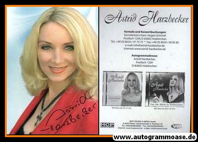 Autogramm Volksmusik | Astrid HARZBECKER | 2007 "Drei Weisse Perlen" (MCP) 2