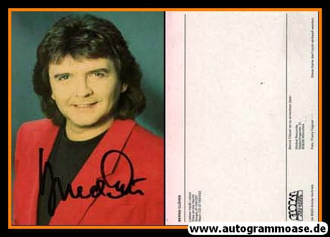 Autogramm Schlager | Bernd CLÜVER | 1993 "Lieben Heisst Leben" (Portrait Color) Global