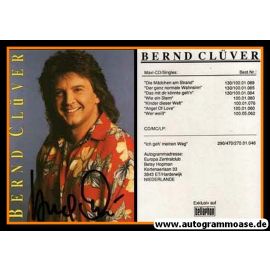 Autogramm Schlager | Bernd CLÜVER | 1990 "Ich Geh Meinen Weg" (Portrait Color) Bellaphon