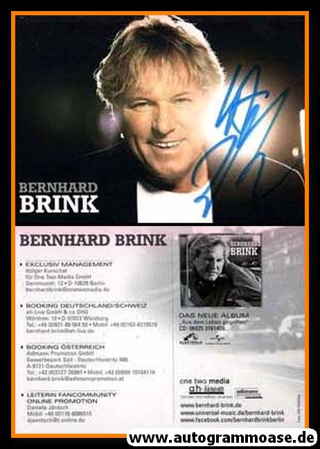 Autogramm Schlager | Bernhard BRINK | 2014 "Aus Dem Leben Gegriffen" (Portrait Color)