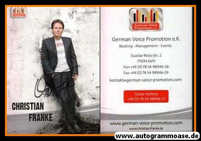 Autogramm Schlager | Christian FRANKE | 2010er (Portrait Color) GVP