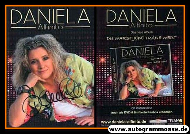 Autogramm Schlager | Daniela ALFINITO | 2019 "Du Warst Jede Träne Wert"
