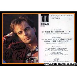Autogramm Schlager | Didi ROBINSON | 1992 "Du Warst Mein Schönster Traum" (Intercord)