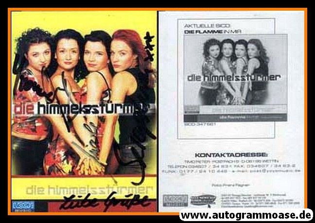Autogramme Schlager | DIE HIMMELSSTÜRMER | 2001 "Die Flamme In Mir" (Koch)
