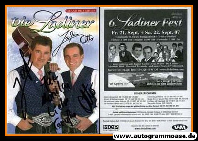 Autogramme Volksmusik | DIE LADINER | 2007 (Portrait Color) Ladinerfest