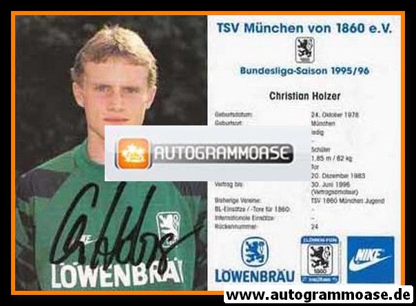 Autogramm Fussball | TSV 1860 München | 1995 | Christian HOLZER