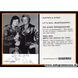 Autogramme Schlager | DIETER + DINO | 1970er "Aber Dich ..." (EMI