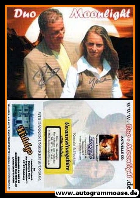 Autogramme Schlager | DUO MOONLIGHT | 1990er "In Einer Sommernacht" (Hidalgo)