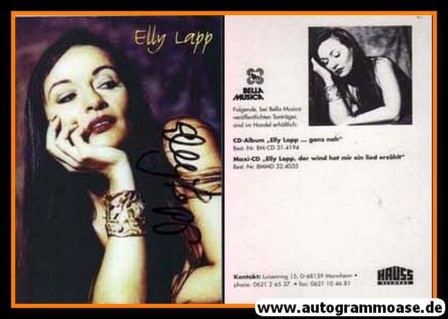 Autogramm Chanson | Elly LAPP | 2010er "Ganz Nah" (Hauss)