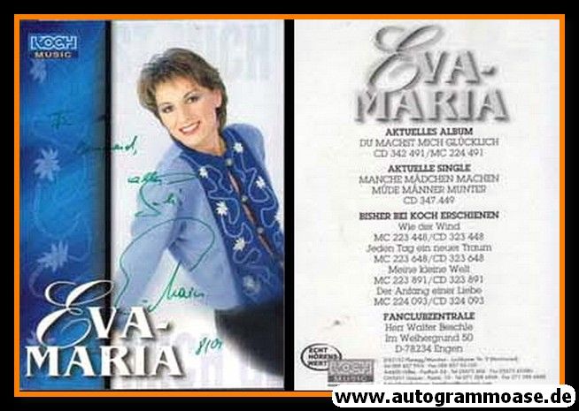 Autogramm Volksmusik | EVA-MARIA | 2000er "Du Machst Mich Glücklich" (Koch)