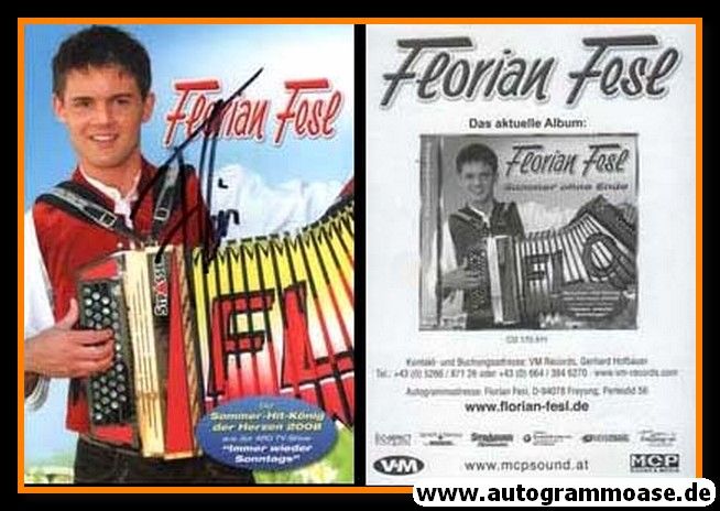 Autogramm Akkordeon | Florian FESL | 2007 "Sommer Ohne Ende" (Portrait Color VM)