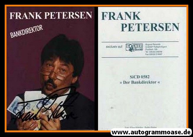Autogramm Schlager | Frank PETERSEN | 1995 "Der Bankdirektor" (Bogner)