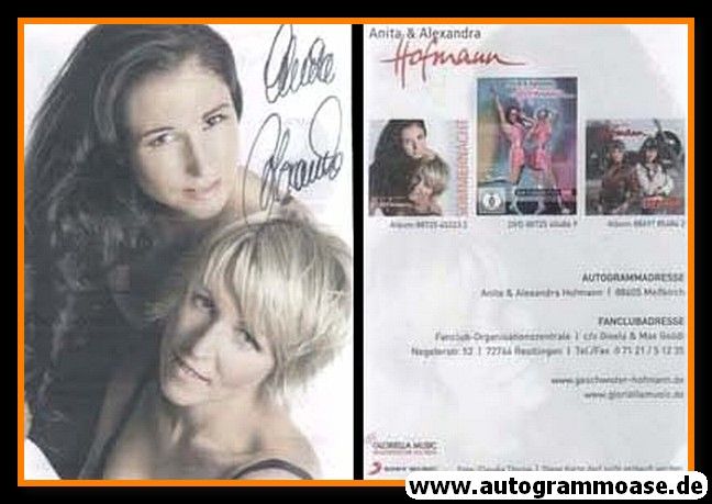 Autogramme Schlager | GESCHWISTER HOFMANN | 2012 "Sommernacht" (Portrait Color Sony)