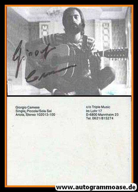 Autogramm Pop | Giorgio CAMESE | 1980er (Portrait SW)