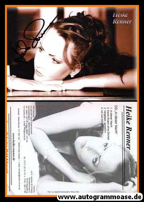 Autogramm Schlager | Heike RENNER | 2001 "In Dieser Nacht"