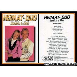 Autogramme Schlager | JUDITH & MEL | 1993 "Alles Klar" (Portrait Color Koch)