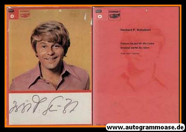 Autogramm Schauspieler | Herbert F. SCHUBERT | 1971 "Tanzen Ist Gut" (Portrait Color) Cornet)