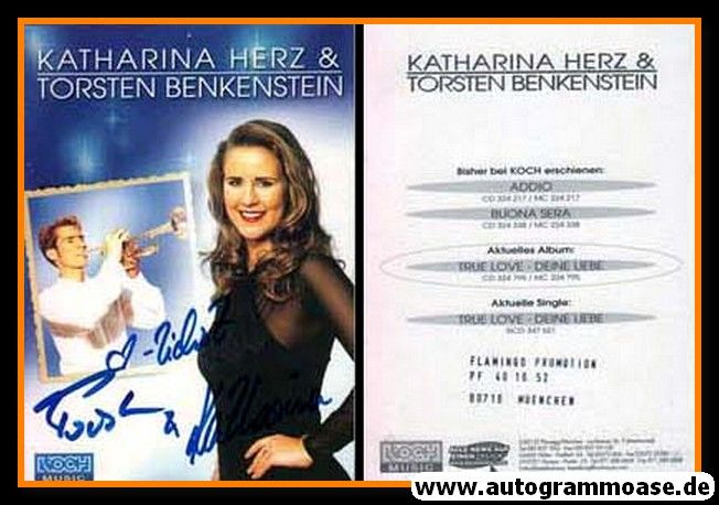 Autogramm Schlager | Katharina HERZ | 2001 "True Love" (Koch)