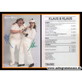 Autogramme Schlager | KLAUS & KLAUS | 1985 "Tierisch Menschlich" (Teldec)