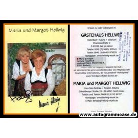 Autogramme Volksmusik | Margot + Maria HELLWIG | 2000er (Portrait Color) Gästehaus