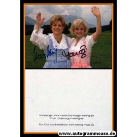 Autogramme Volksmusik | Margot + Maria HELLWIG | 1990er (Portrait Color) Website