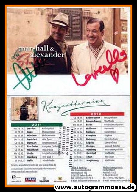 Autogramme Pop | MARSHALL & ALEXANDER | 2011 "La Stella"