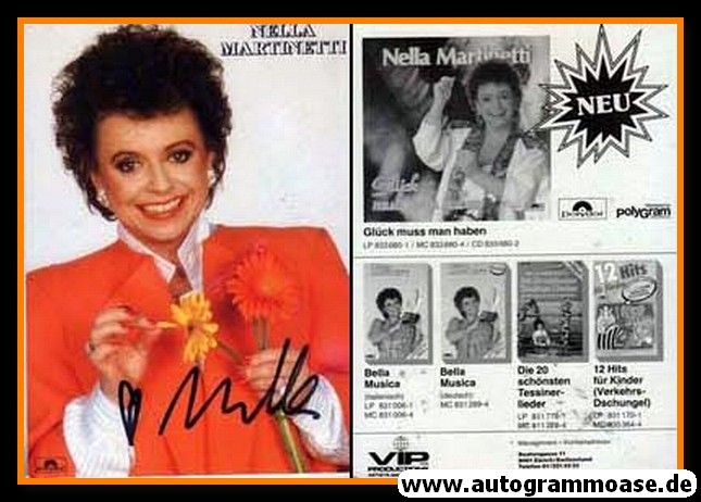 Autogramm Volksmusik | Nella MARTINETTI | 1987 "Glück Muss Man Haben" (Polydor) 2