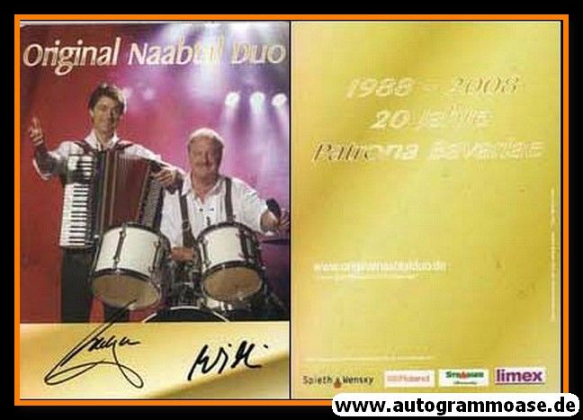 Autogramme Volksmusik | ORIGINAL NAABTAL DUO | 2008 (20 Jahre)
