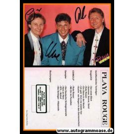 Autogramme Schlager | PLAYA ROUGE | 1990er (Portrait Color)