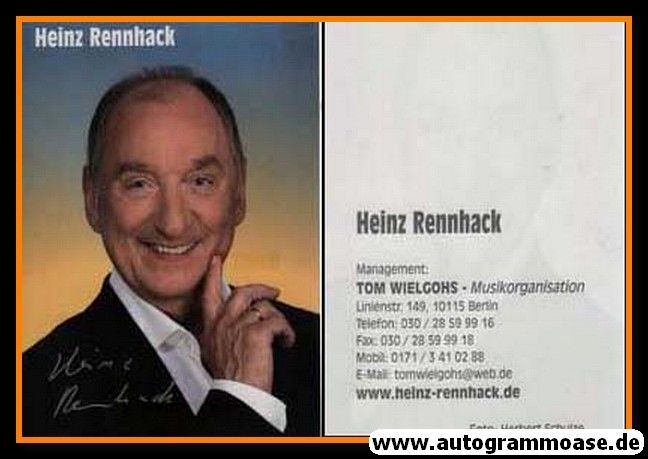 Autogramm Schauspieler | Heinz RENNHACK | 2000er (Portrait Color) Schulze