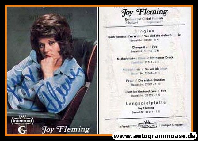 Autogramm Schlager | Joy FLEMING | 1973 "Joy Fleming" (Intercord)