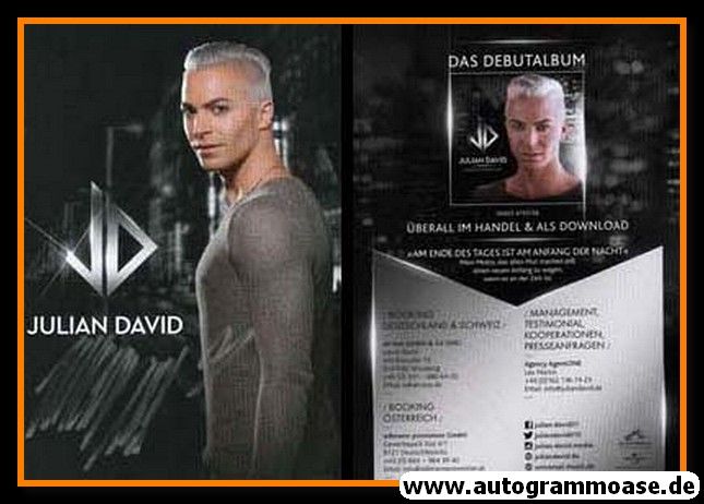 Autogramm Schlager | Julian DAVID | 2015 "Süchtig Nach Dir"