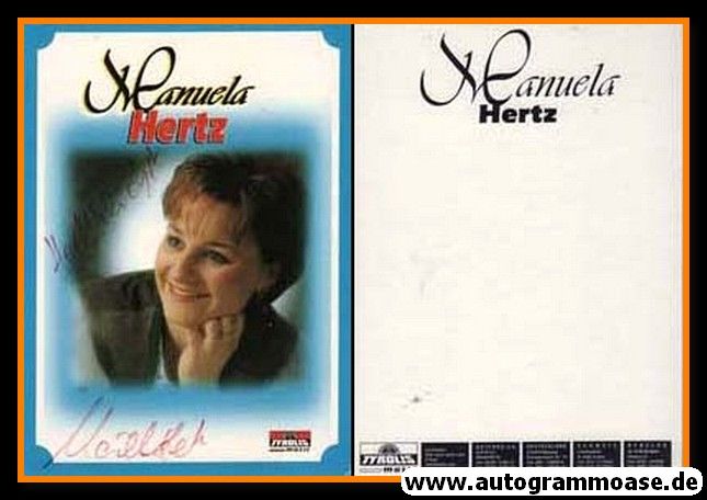 Autogramm Schlager | Manuela HERTZ | 1980er (Portrait Color) Tyrolis