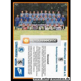 Mannschaftskarte Fussball | TSV 1860 München | 1995