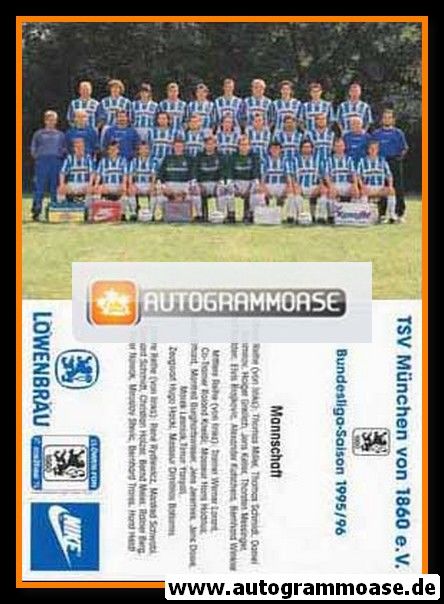Mannschaftskarte Fussball | TSV 1860 München | 1995