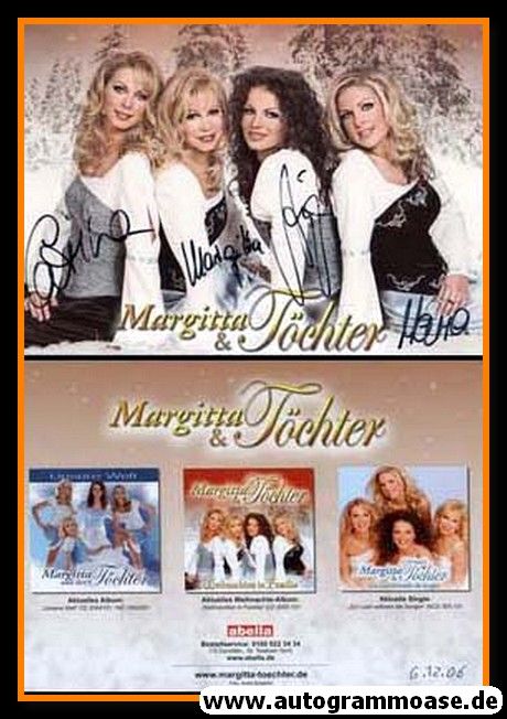 Autogramme Schlager | MARGITTA + TÖCHTER | 2004 "Unsere Welt" (Abella)