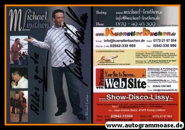 Autogramm Schlager | Michael LEUTHEN | 2010er (Portrait Color)
