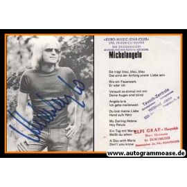 Autogramm Schlager | MICHELANGELO | 1970er (Portrait SW) Diskografie