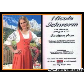 Autogramm Volksmusik | Nicole SCHWORM | 2000er "Mit Offenen Augen" (Tyrolis)