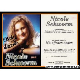 Autogramm Volksmusik | Nicole SCHWORM | 2000er "Mit Offenen Augen" (MCP)