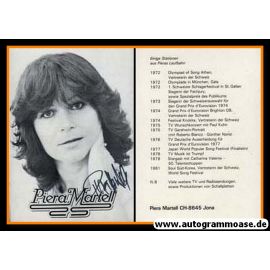 Autogramm Schlager | Piera MARTELL | 1980er (Portrait SW) Laufbahn