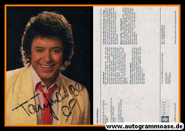 Autogramm Schlager | Tony MARSHALL | 1978 "Strasse Nach Süden" (Portrait Color White)