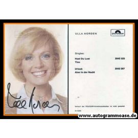 Autogramm Schlager | Ulla NORDEN | 1991 "Urlaub" (Polydor)
