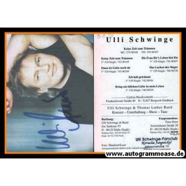 Autogramm Schlager | Ulli SCHWINGE | 2012 "Keine Zeit Zum Träumen" (Portrait Color)