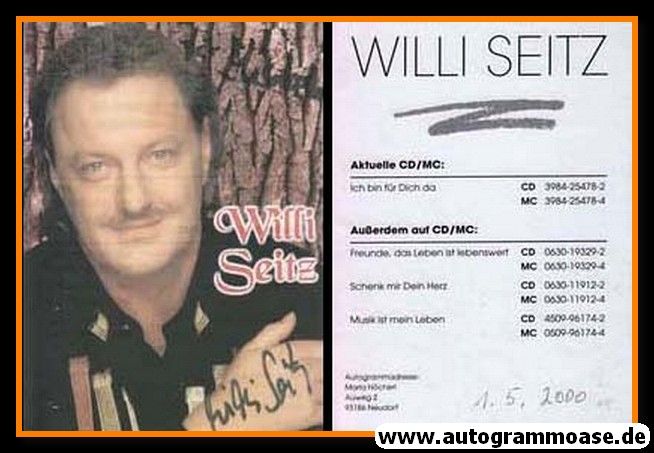 Autogramm Volksmusik | Willi SEITZ | 1998 "Ich Bin Für Dich Da" (Portrait Color)